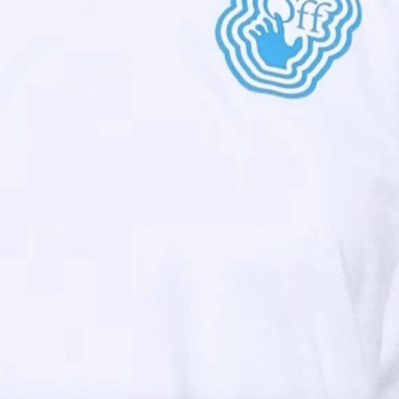 Off White Fluo Swimming Man Cotton Cropped T shirt L - Picture 5 of 9